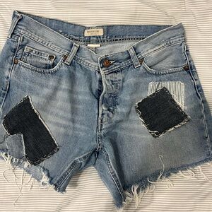 H&M Boyfriend Denim Shorts Embellished Size 30